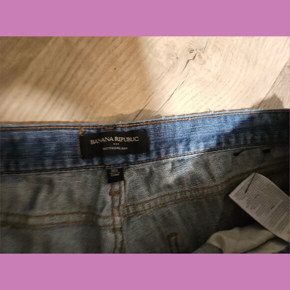 Floral Bird Upcycled art jeans 33 x 27 altered boyfriend distressed applique - Picture 5 of 13